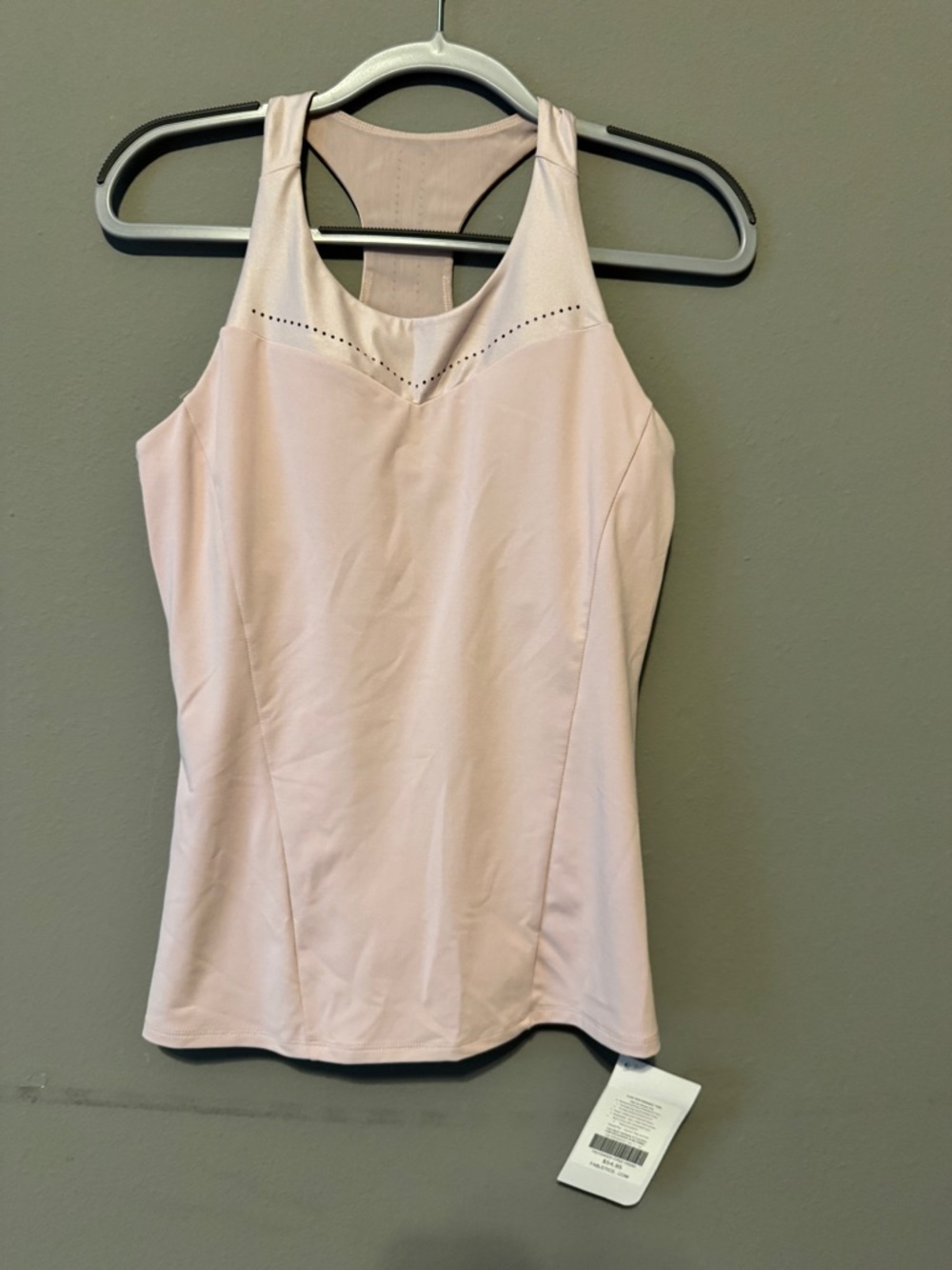 Fabletics Blush Pink Racerback Perforated Workout Tank